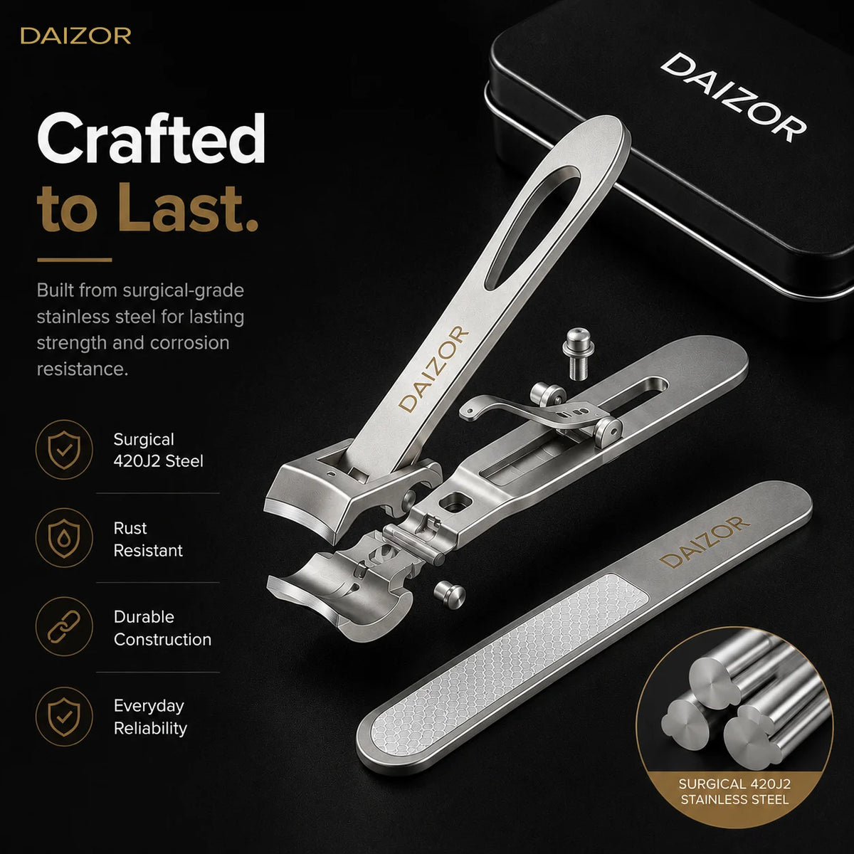 Daizor Nail Clipper - Silver